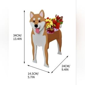 Dog Shaped Planter Outdoor Plant Pot Garden Decor Gift SHIBA INU